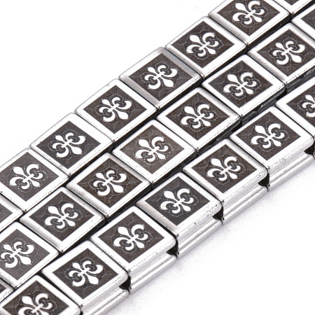 Electroplate Non-magnetic Synthetic Hematite Beads Strands X-G-Q986-008C-1