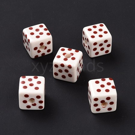 Opaque Printed Acrylic Beads MACR-C007-01K-1