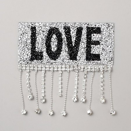 Rhinestone Cloth Iron on/Sew on Patches DIY-WH20004-05B-1
