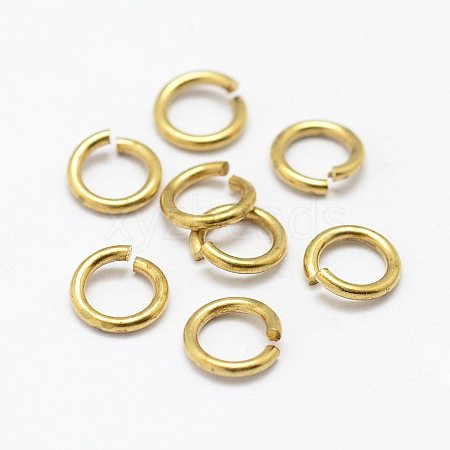 Brass Open Jump Rings KK-P096-08-C-1