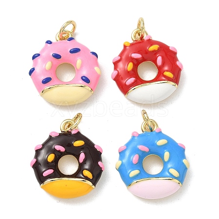 Brass Enamel Pendants KK-B155-12G-1