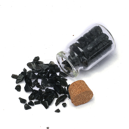 Natural Obsidian Chip Healing Crystals Wishing Bottles PW-WG63969-06-1