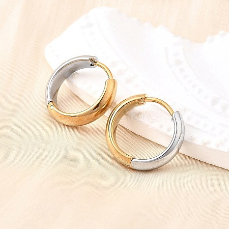 304 Stainless Steel Hoop Earrings EJEW-Z123-01B-GP-1