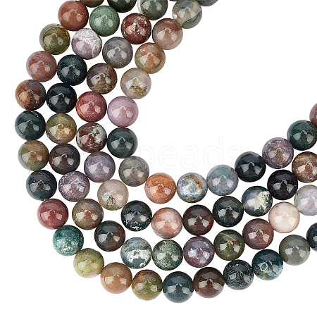 Natural Indian Bloodstone Beads Strands G-AR0002-35-1