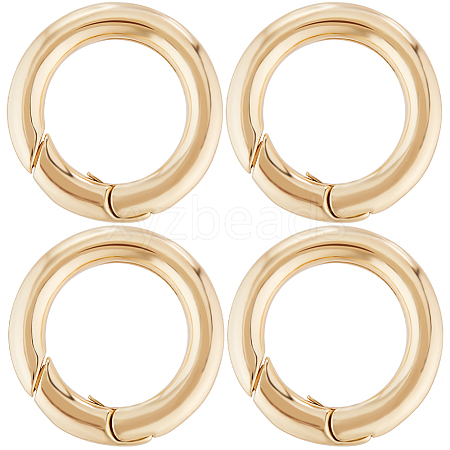 Beebeecraft 5Pcs Brass Spring Gate Rings KK-BBC0012-51-1