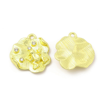 Rack Plating Alloy Rhinestone Pendants FIND-C018-15LG-1