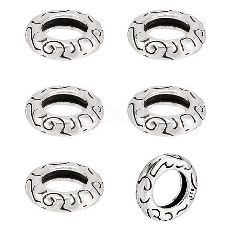 6Pcs 925 Sterling Silver European Beads STER-PH0004-79-1