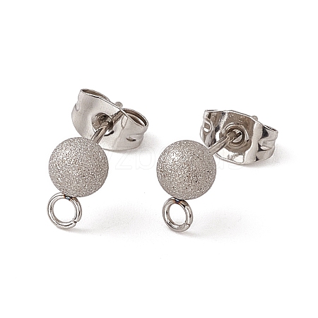 Non-Tarnish 304 Stainless Steel Stud Earring Findings STAS-E179-05C-P-1