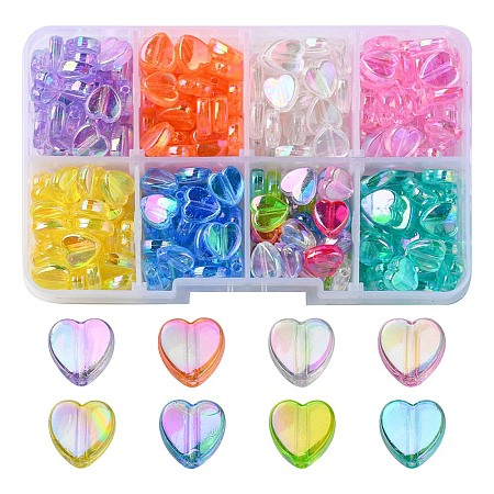 320Pcs 8 Style Transparent Acrylic Beads TACR-YW0001-65-1