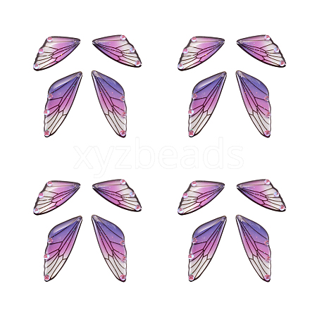 Transparent Resin Crystal AB Rhinestone Pendants Set RESI-TAC0002-46B-1