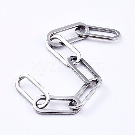 Non-Tarnish 3.28 Feet 304 Stainless Steel Paperclip Chains X-CHS-D031-03P-1