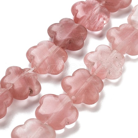 Cherry Quartz Glass Beads Strands G-F769-B01-01-1