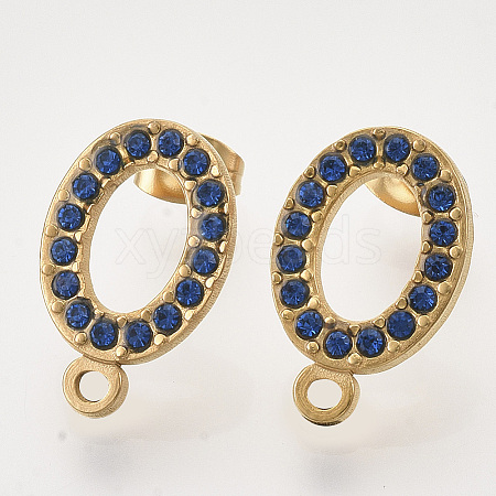 304 Stainless Steel Stud Earring Findings STAS-T052-03G-02-1