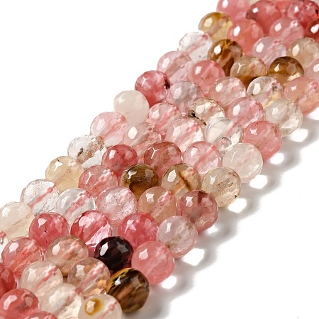 Cherry Quartz Glass Beads Strands G-P476-01C-01-1