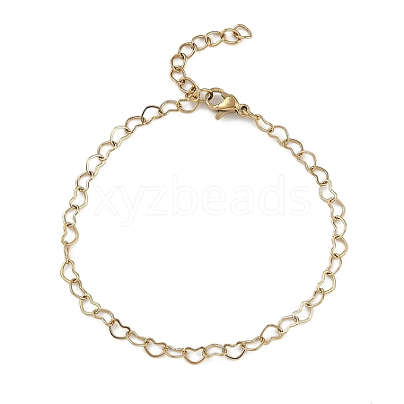 304 Stainless Steel Link Chains Bracelets for Women BJEW-G725-08G-1