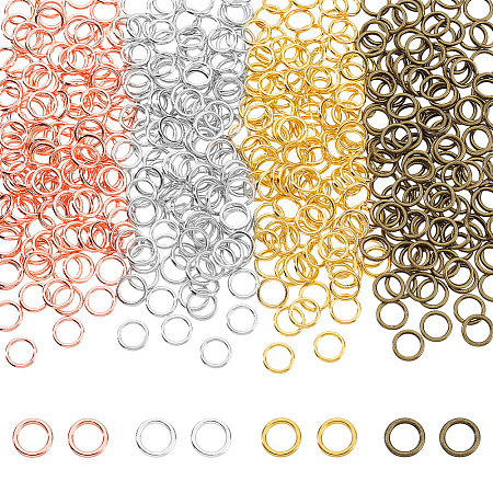 4 Colors Alloy Closed Jump Rings FIND-GA0006-89A-1