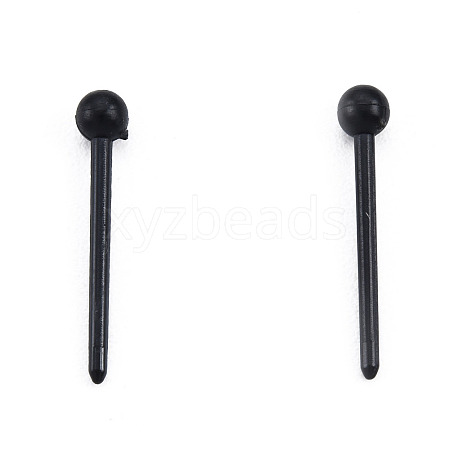 Plastic Tiny Ball Stud Earrings EJEW-N022-01G-1