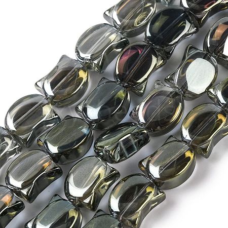 Electroplate Glass Beads Strands EGLA-Q128-06A-FR07-1