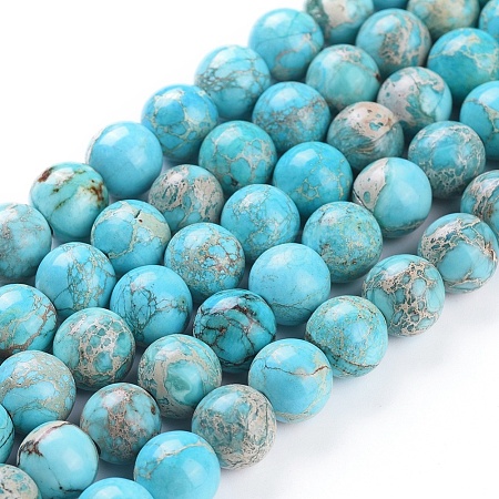 Natural Imperial Jasper Beads Strands G-G814-07-10mm-03-1