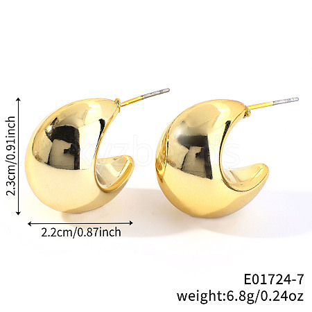 Geometric Shiny Plastic Stud Earrings FD4896-7-1