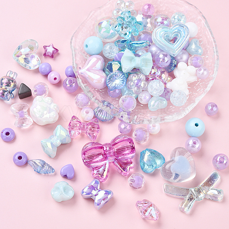 60G 2 Colors Acrylic Beads MACR-YW0003-36A-1