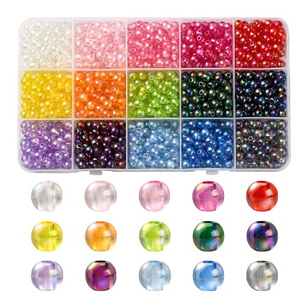 Transparent Acrylic Beads MACR-FS0001-15-1