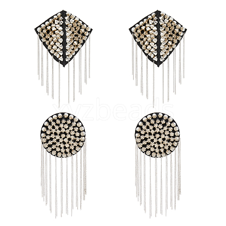 SUPERFINDINGS 4Pcs 2 Styles Fashionable Tassel Epaulettes AJEW-FH0003-89-1