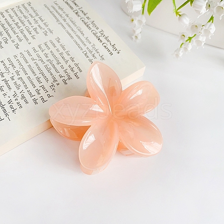 Candy Color Flower Plastic Claw Hair Clips PW-WG0066C-01-1