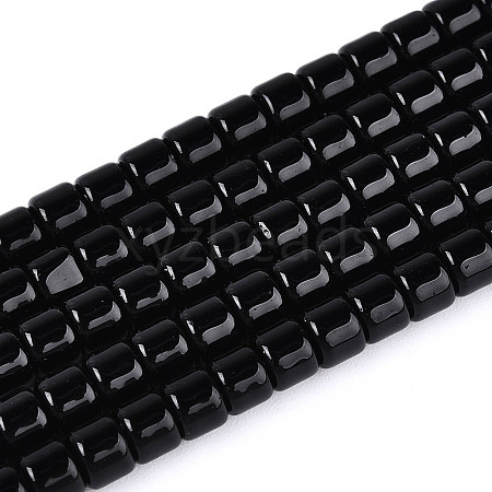 Opaque Solid Color Glass Beads Strands GLAA-N065-4x4mm-C10-1
