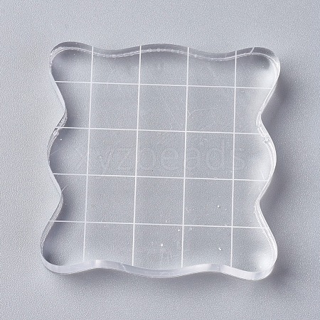 Acrylic Stamping Blocks Tools OACR-WH0003-25D-1
