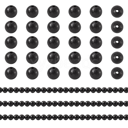 1 Strand Natural Shungite Beads Strands G-TA0003-34A-1