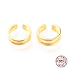 925 Sterling Silver Cuff Earrings EJEW-H124-07G-4