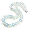 Opalite Rondelle Graduated Beaded Necklaces for Women Men NJEW-K388-02F-1