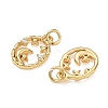 Brass Micro Pave Clear Cubic Zirconia Charms CU-CBAF0F8-16E-G-2