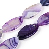 Natural Purple Banded Agate Beads Strands G-C141-A01-02-1