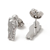 Non-Tarnish 304 Stainless Steel Human Stud Earrings for Women EJEW-E271-01P-2