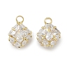 Brass Pave Clear Cubic Zirconia Charms CU-CBAD360-08G-02-1