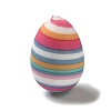 Easter Stripe Egg Silicone Focal Beads SIL-A006-18C-1