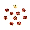 6-Petal Alloy Enamel Bead Caps ENAM-WH0063-04A-2