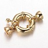 Brass Spring Ring Clasps LS-KK-O091-01G-NR-1