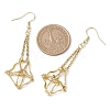 304 Stainless Steel Macrame Pouch Empty Stone Holder Dangle Earring Findings EJEW-JE05811-01-3