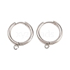 316 Stainless Steel Huggie Hoop Earring Findings EJEW-B158-01E-P-1