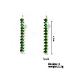 Dainty Japanese Teardrop Style Stud Earrings with Tassels and Rhinestones RD3372-3-1