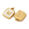 304 Stainless Steel Enamel Pendants STAS-U061-37G-A01-2