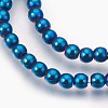 Electroplate Non-Magnetic Synthetic Hematite Beads Strands G-F585-C07-4mm-1