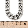 304 Stainless Steel Cuban Link Chain Necklaces for Men NJEW-D301-01P-3