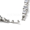 Brass Micro Pave Cubic Zirconia Chain Necklaces NJEW-L170-09P-3