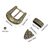 CHGCRAFT 4 Sets Belt Alloy Buckle Sets FIND-CA0008-50AB-2