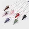 Natural & Synthetic Mixed Stone Hexagonal Pointed Dowsing Pendulums G-G956-D-FF-1
