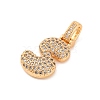 Brass Micro Pave Cubic Zirconia Pendants KK-C076-29S-G01-2